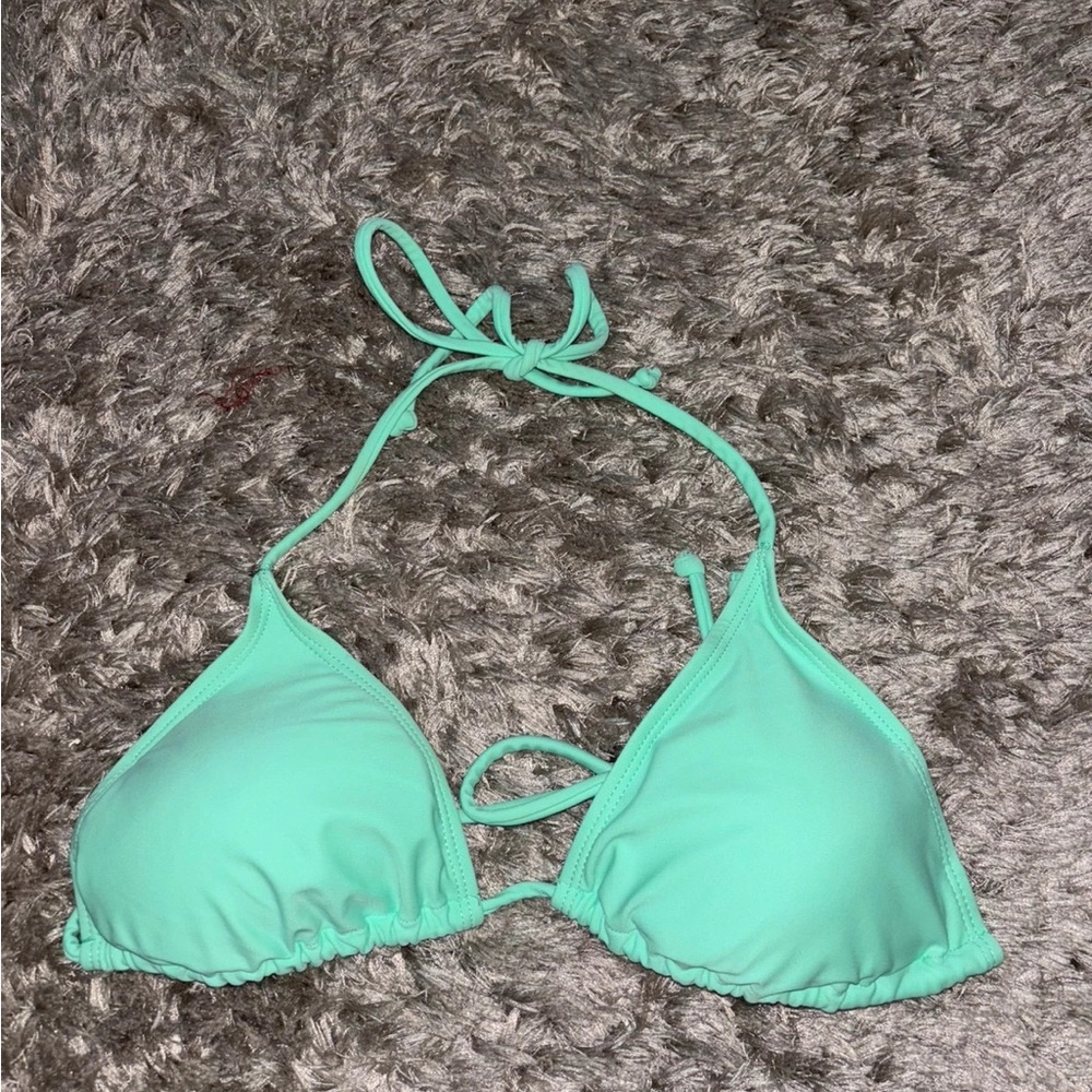 Mint Green Halter Bikini Top